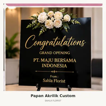 Papan Bunga Akrilik Kota Wisata Cibubur